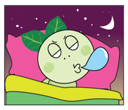 Funny Round Green Worm sticker #15032885