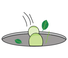 Funny Round Green Worm sticker #15032893