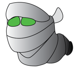 Funny Round Green Worm sticker #15032896