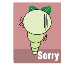 Funny Round Green Worm sticker #15032906