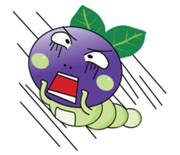 Funny Round Green Worm sticker #15032907