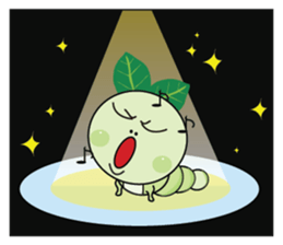 Funny Round Green Worm sticker #15032914