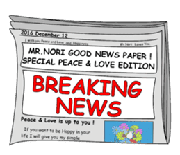 Mr. Nori Peace and Love Messenger sticker #15034076