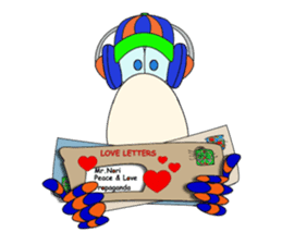 Mr. Nori Peace and Love Messenger sticker #15034087