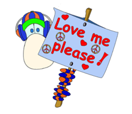Mr. Nori Peace and Love Messenger sticker #15034090