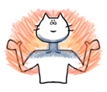 cat and fish. sticker #15035034