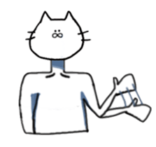 cat and fish. sticker #15035058