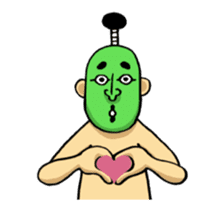 Japanese green man sticker #15035768