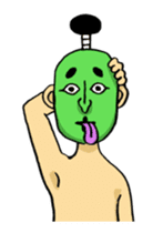 Japanese green man sticker #15035779