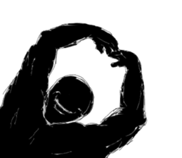 Mysterious black shadow 5 sticker #15037460