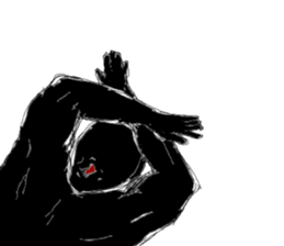 Mysterious black shadow 5 sticker #15037461