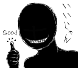 Mysterious black shadow 5 sticker #15037462