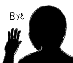 Mysterious black shadow 5 sticker #15037470