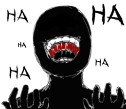 Mysterious black shadow 5 sticker #15037475