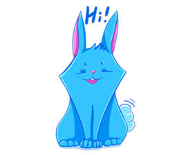 Blu the Bunny - the funky rabbit sticker #15037733
