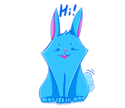 Blu the Bunny - the funky rabbit sticker #15037733