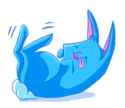 Blu the Bunny - the funky rabbit sticker #15037734