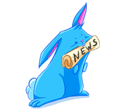Blu the Bunny - the funky rabbit sticker #15037735