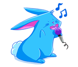 Blu the Bunny - the funky rabbit sticker #15037739