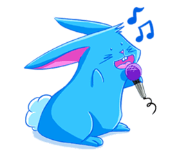 Blu the Bunny - the funky rabbit sticker #15037739