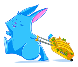 Blu the Bunny - the funky rabbit sticker #15037740