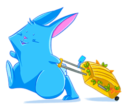 Blu the Bunny - the funky rabbit sticker #15037740