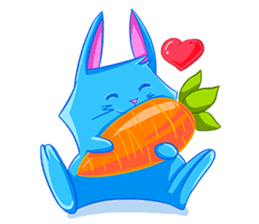 Blu the Bunny - the funky rabbit sticker #15037741