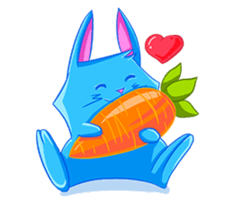 Blu the Bunny - the funky rabbit sticker #15037741
