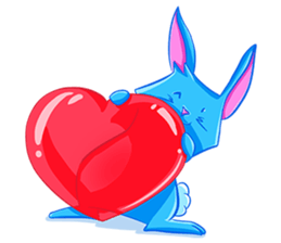 Blu the Bunny - the funky rabbit sticker #15037742