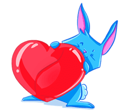 Blu the Bunny - the funky rabbit sticker #15037742