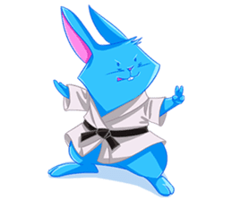 Blu the Bunny - the funky rabbit sticker #15037743
