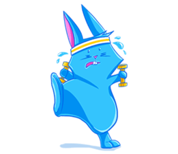 Blu the Bunny - the funky rabbit sticker #15037744