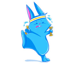 Blu the Bunny - the funky rabbit sticker #15037744