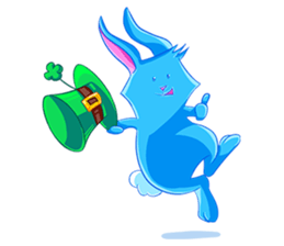 Blu the Bunny - the funky rabbit sticker #15037747