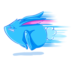 Blu the Bunny - the funky rabbit sticker #15037748