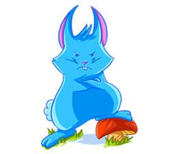 Blu the Bunny - the funky rabbit sticker #15037750