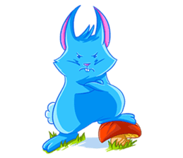 Blu the Bunny - the funky rabbit sticker #15037750