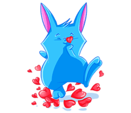 Blu the Bunny - the funky rabbit sticker #15037751