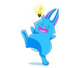 Blu the Bunny - the funky rabbit sticker #15037752