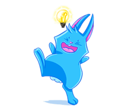 Blu the Bunny - the funky rabbit sticker #15037752
