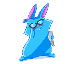 Blu the Bunny - the funky rabbit sticker #15037754