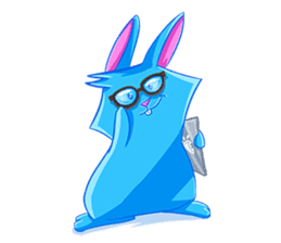 Blu the Bunny - the funky rabbit sticker #15037754