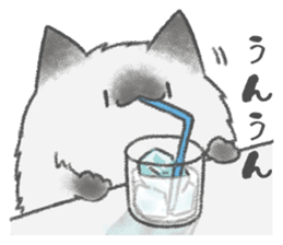 healing watercolor cat sticker #15038264