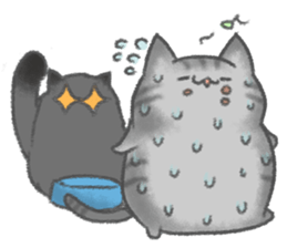 healing watercolor cat sticker #15038268