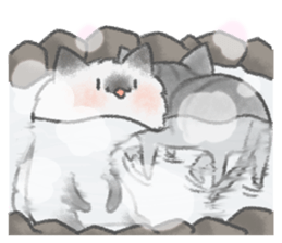 healing watercolor cat sticker #15038283