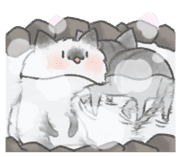 healing watercolor cat sticker #15038283