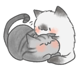 healing watercolor cat sticker #15038291