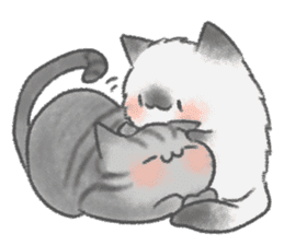 healing watercolor cat sticker #15038291