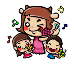 Cow mother sticker #15038451