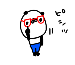 Face length panda sticker #15038636